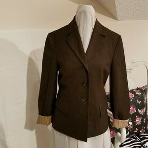 THE LIMITED Stretch brown suit jacket blazer Sz XS